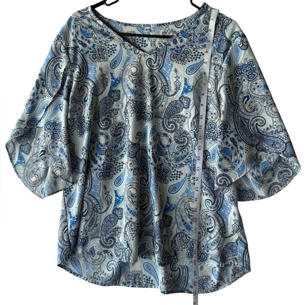 Blue Paisley Blouse Relaxed fit - Picture 7 of 8